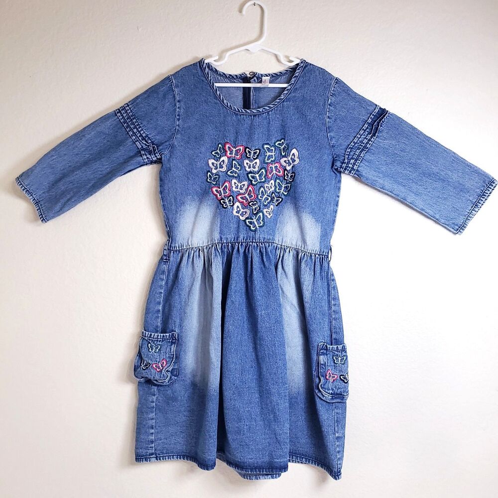 Naughty Nino's Girls Blue Denim Dress